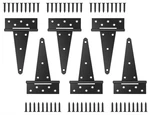 Heavy Duty Gate Hinges For Wooden Fences 6 Pcs Black Iron Metal Barn Door. Fixed Price $26.98.