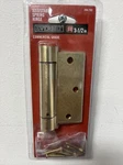 Everbilt 3-1/2 In. Square Satin Brass Adjustable Spring Door Hinge. Fixed Price $9.88.