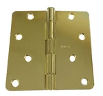 12PK Stanley Bright Brass Finish Door Hinges 1/4" Radius Corners S821-470. Fixed Price $48.00.