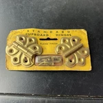 Shelby Metal Standard Cupboard Hinges Played Finish Vtg. Fixed Price $10.75.
