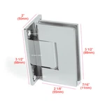Sunny Shower Frameless Pivot Door Wall To Glass Hinge 90 Degree 1 Pair. Fixed Price $60.99.