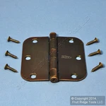Antique Bronze Steel Round Corner 3-1/2" Interior Door Hinge Hardware N336-909. Fixed Price $6.64.