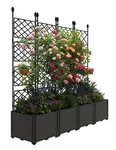 4PCS/SET Planter Box With Trellis Raised Garden Bed For Climbing Plants 63"TALL. Fixed Price $81.19.
