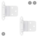 6 Packs Liberty 3/8" Self-closing White Inset Hinge H0104AC-W-03. Fixed Price $12.99.