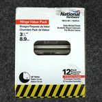National Hardware 12-PACK Satin Nickel 3.5" Hinges 5/8" Radius #N612-060/RCP512. Fixed Price $26.99.