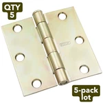 Nos 5-PACK Lot National Hardware 3" Brass Door Hinge N830-268 Square Corner. Fixed Price $17.24.