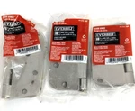 3 Pack Everbilt Squeak Free Door Hinge 4" 5/8" Radius Satin Nickel 711 786. Fixed Price $10.95.