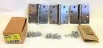 New Stanley 06-8441 FBB179 4.5X4.5" Ball Bearing 3 Hinge Set Heavy Satin Steel. Fixed Price $21.45.