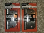 Everbilt Self Closing Adjustable Spring Hinge 3-1/2" Satin Chrome 1005 695 667.. Fixed Price $14.95.