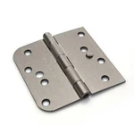 4" Satin Nickel Finish Door Hinges - 3 Pack, 5/8" Round Square Removeable Pin. Fixed Price $14.99.