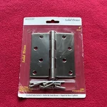 Nip Brainerd 4 Solid Brass Door Hinge Brushed Satin Nickel & Screws #33001. Fixed Price $12.13.