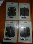 Lot Of 4 New Perfect Home Bronze Door 3 1/2" Radius Corners Hinges. Fixed Price $19.99.