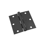 12 Stanley Hardware Square Corner 3-1/2" Oil Rubbed Bronze Lacquered Door Hinges. Fixed Price $36.00.