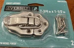 Everbilt 2-3/4 In. X 1-1/2 Satin Nickel Chest Latches 2PK 100 316 512. Fixed Price $7.19.