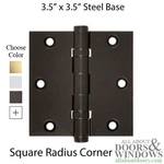Deltana 3-1/2 X Steel Residential Door Hinge Square Corners Pair. Fixed Price $9.15.