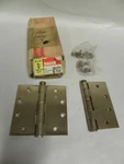 "2" Unused Vtg Hager 4-1/2" X Dull Bronze Finish Butt Door Hinges (A5). Fixed Price $24.95.