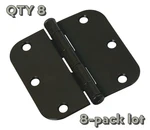 8-PACK Lot National N830-197 Oil Rubbed Bronze 5/8" Radius Door Hinge 3-1/2". Fixed Price $22.84.