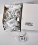 Lot Of 50 Door Saver Untouchable Hinge Stops Satin Nickel W Gray Stopper. Fixed Price $34.99.