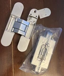 Alamic Concealed Door Hinges Heavy Duty Invisible Hidden Silver 140MM. Fixed Price $39.00.