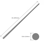 7/32 (0.219) 12L14 Steel Round Rod One 24" Section Stanley Plane Restoration. Fixed Price $19.50.