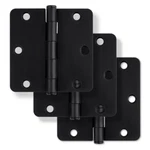 Miseno MDH3513BK Black 3.5 X Plain Bearing 1/4" Radius Corner Door Hinge 3PK. Fixed Price $25.20.