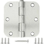 Door 3 1/2" 18 Rounded Hinges Pack, Satin Nickel. Fixed Price $37.33.