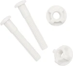 Universal White Plastic Toilet Seat Hinge Bolt Screw For Top One Size,. Fixed Price $14.99.
