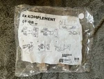 Ikea Komplement Soft Close Hinge For Pax Set 302.145.04 New Package. Fixed Price $11.89.