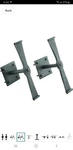 Black Wrought Iron Shutter Dog Holders 5.8" Rust Resistant With Screw. Fixed Price $22.99.