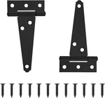 4" Inch T-strap Heavy Duty Shed Door Hinges Gate Black Tee Wr. Fixed Price $12.48.