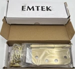 Lot Of Emtek 962344 Solid Brass Door Bearing Hinges 4"*4"*3.3MM-5/8"RD. Fixed Price $45.63.