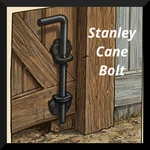 Stanley Gate Cane Bolt Steel 12" W/screws # 53-3500 Cd 1009 (KJ1) Black. Fixed Price $7.95.