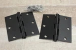 Emtek 91013-US19 Flat Black 3-1/2" Square Corner Plain Bearing Steel Hinge -new. Fixed Price $7.99.
