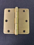 (case Lot Of 75) 3-1/2" Round Corner 1/4" Radius Hinge Satin Brass B1480. Fixed Price $178.19.