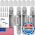 Onedaful Cuzofu 2 Kits 7 Inch Stainless Steel Hidden Door Hinges. Fixed Price $87.52.