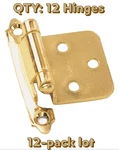 12-HINGES Pack Lot Laurey Polished Brass Self-closing Face Mount Cabinet 28737. Fixed Price $13.24.