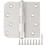 3 Pack Heavy Duty Satin Nickel Door Hinges 4 Inch Square Rounded And 5/8" Rad.... Fixed Price $22.07.