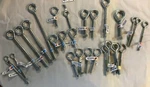 Lot Of 28 Big National Hardware Eyebolts By Stanley 12''- 4'' New 250. Fixed Price $35.00.