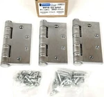 (3QTY) Mac Pro 76375 Mpb 68 Nrp 4.5"X4.5" Satin Chrome Nib Ball Bearing Hinge. Fixed Price $34.99.