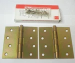 (12) Hager 1741-US2D Inch Residential Brass Tone Door Hinges. Fixed Price $24.00.