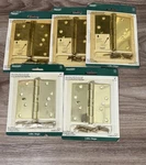 Brainerd Brass Plated 4 Inch Door Utility Hinges 31566 Lot Of New. Fixed Price $35.77.