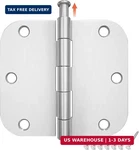 Hosom Pack Rounded Door Hinges Brushed Nickel 3.5 X Inch With 5/8 Radius. Fixed Price $17.96.