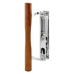 1148 Chrome Diecast Sliding Handle Set With Wood Pull, Fits Acorn Door.... Fixed Price $47.87.