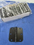 Lot Of 25 Hager Door Hinges 3.5" X 027747 Matte Black Radius Corners. Fixed Price $44.99.