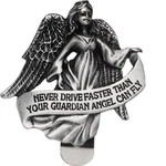 Cathedral Art Never Drive Faster Comes Carded On 3 By 4 Inch Card, Silver. Fixed Price $18.99.
