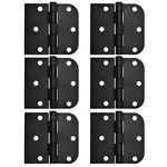 Zion Round & Square Matte Black Hinges - Bundles (6PCS). Fixed Price $42.11.