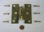Soss #3.5-RH-US3 Olive Knuckle Hinge, Solid Brass, Polished, 3.5" X 3.25". Fixed Price $59.95.