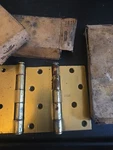 Vintage Stanley Steel Door Hinges X4 (6PC) Brass Plated; W/flaws. Fixed Price $16.99.