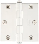 Emtek 92013 3.5" X Square Corner Plain Bearing Mortise Hinge - Nickel. Fixed Price $27.03.