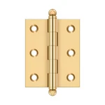 Deltana CH2520CR003 2-1/2" X Hinge, W/ Ball Tips Pvd Polished Brass Pair. Fixed Price $36.45.